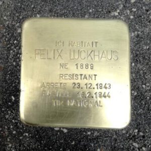 Pavé de mémoire pour Felix Luckhaus