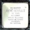Pavé de mémoire pour André Bertulot