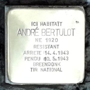 Pavé de mémoire pour André Bertulot