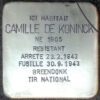 Pavé de mémoire pour Camille de Koninck