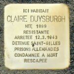 Pavé de mémoire pour DUYSBURGH Claire