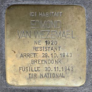 Pavé de mémoire pour Edmond van Wezemael