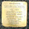Pavé de mémoire pour GOLDBERG Sarah