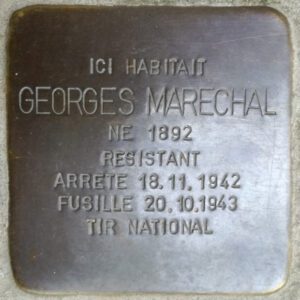 Pavé de mémoire pour GeorgesMaréchal