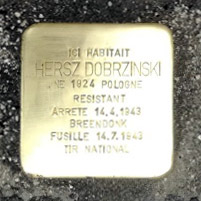 Pavé de mémoire pour Hersz Dobrzinski