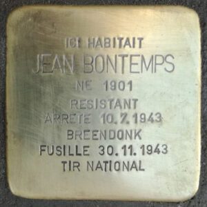 Pavé de mémoire pour Jean Bontemps