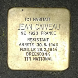 Pavé de mémoire pour Jean Caiveau