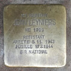Pavé de mémoire pour Jean Leyniers