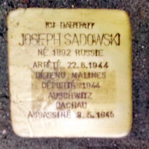 Pavé de mémoire pour Joseph Sadowski