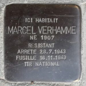 Pavé de mémoire pour Marcel Verhamme