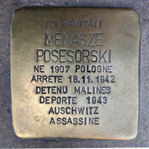 Pavé de mémoire pour Menasze Posesorski