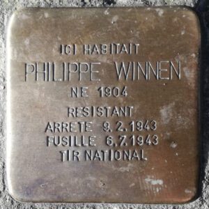 Pavé de mémoire pour Philippe Winnen