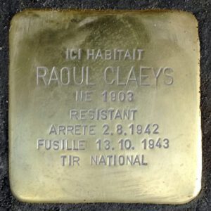 Pavé de mémoire pour Raoul CLAEYS