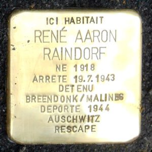 Pavé de mémoire pour René Aaron Raindorf