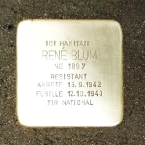 Pavé de mémoire pour Rene Blum