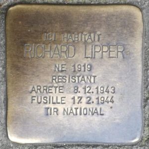 Pavé de mémoire pour Richard Lipper