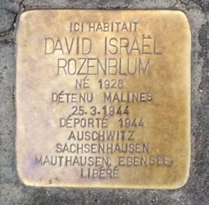 Pavé de mémoire pour DAVID ISRAËL ROZENBLUM
