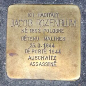 Pavé de mémoire pour Jacob Rozenblum