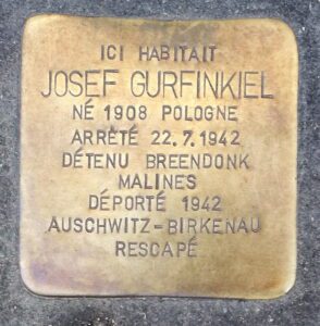 Pavé de mémoire pour Josef Gurfinkiel