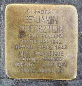 Pavé de mémoire pour Benjamin Bibersztejn