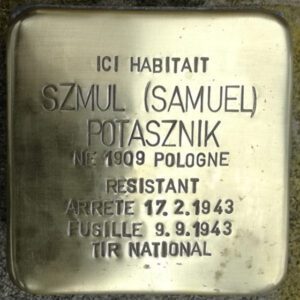 Pavé de mémoire pour Samuel Potasznik
